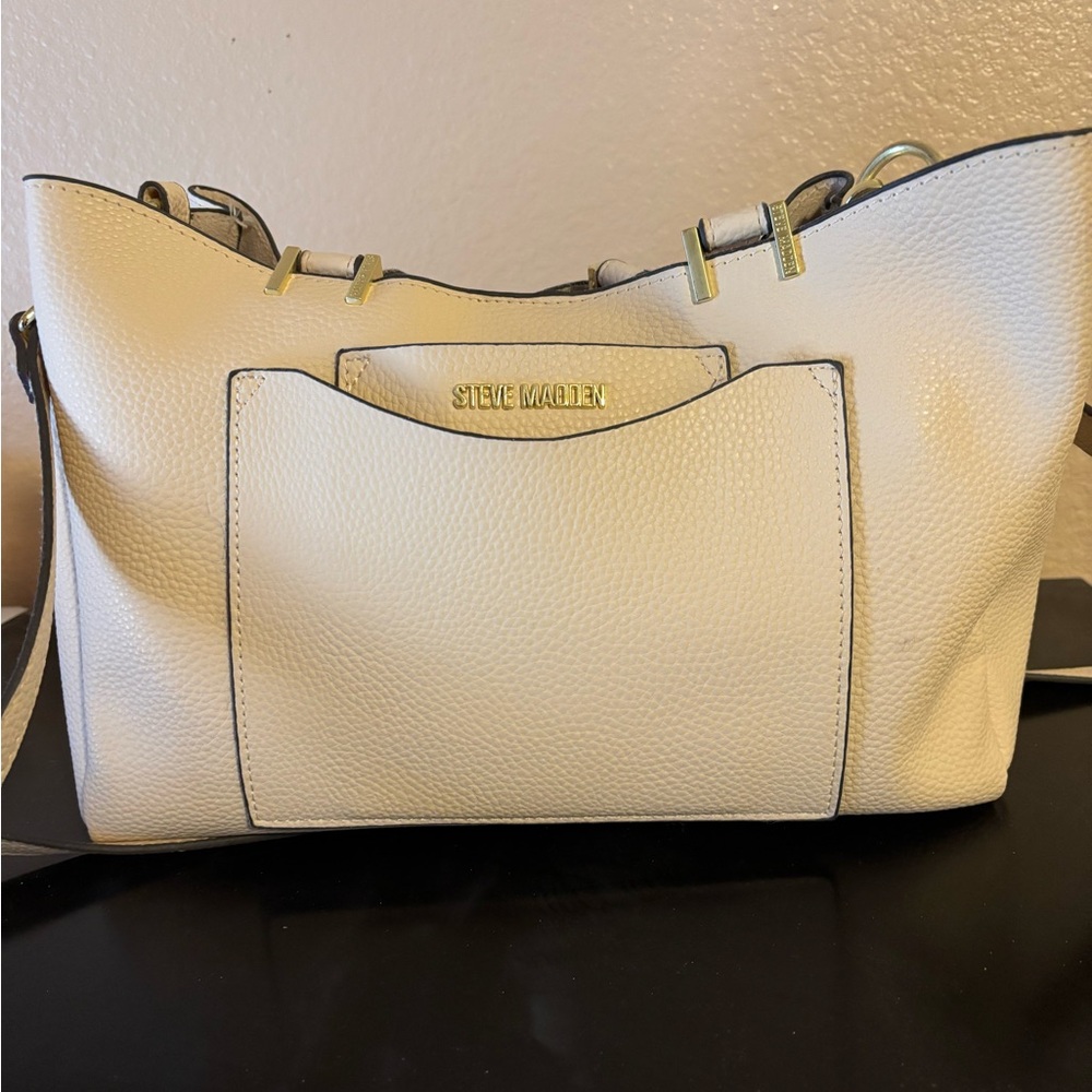 Steve Madden Cream Shoulder Bag